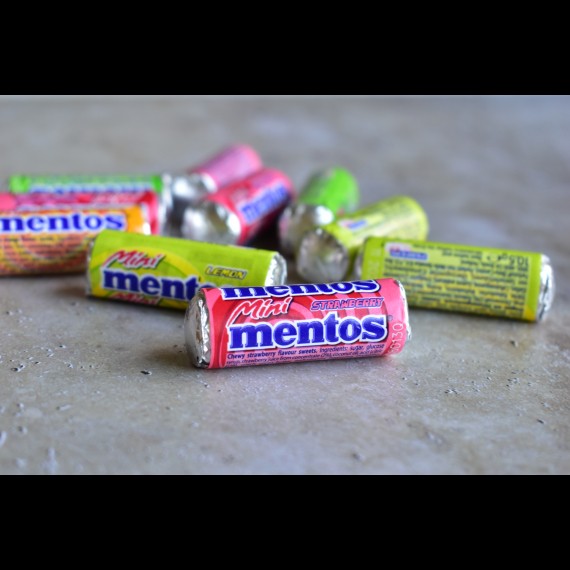 Mini mentosrolletjes fruit
