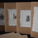 4 handgemaakt kaarten thema: 'insecten'