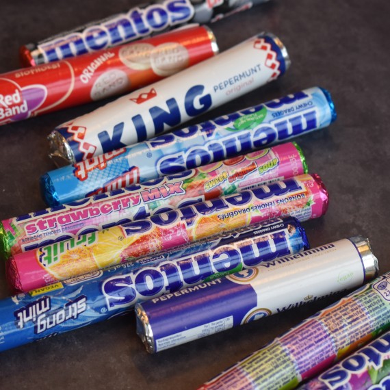 10 verschillende snoeprollen in een zak.