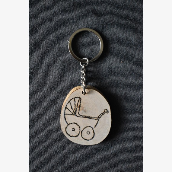 Sleutelhanger 'kinderwagen'