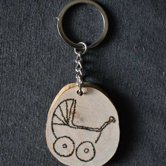 Sleutelhanger 'kinderwagen'