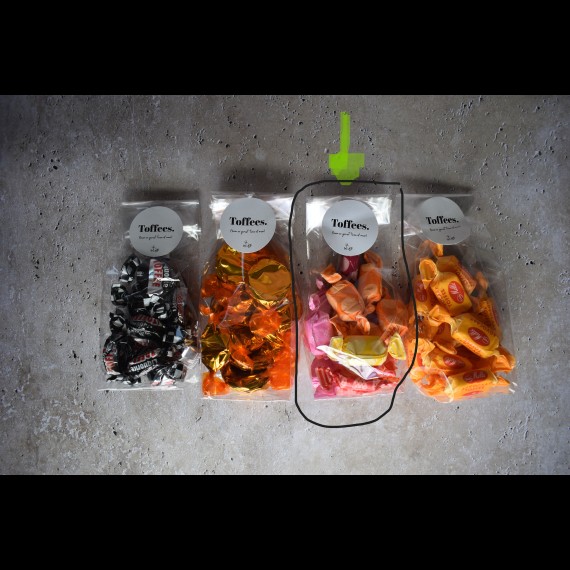 Fruit toffees in zakje