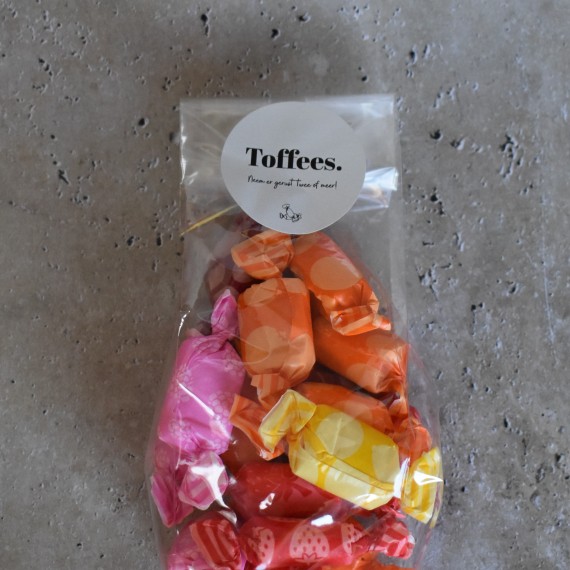 Fruit toffees in zakje